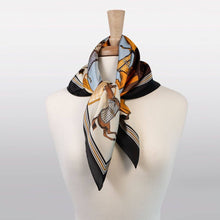 Load image into Gallery viewer, Signature - Stylized Equestrian Scarf in Black