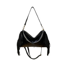 Load image into Gallery viewer, IRIDESCENT LEATHER BAG WITH FRINGE RECTO