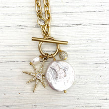 Load image into Gallery viewer, Fresh water pearl star gold boutique necklace trendy jewelry