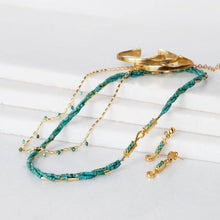 Load image into Gallery viewer, Prism - Turquoise Pave Horseshoe Earring