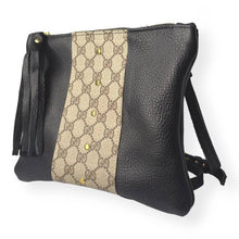 Load image into Gallery viewer, Caroline Crossbody In Black Leather | Upcycled Gucci