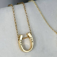 Load image into Gallery viewer, Classique Horseshoe & Chain Necklace Gold