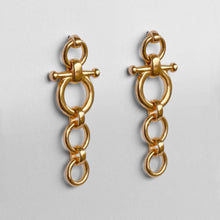 Load image into Gallery viewer, Ocala - Triple Horse Bit Equestrian Earring in Gold