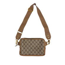 Load image into Gallery viewer, Bella Belt Bag In Mocha Mousse Leather | Upcycled GG Full Front