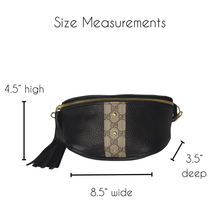Load image into Gallery viewer, Britt Belt Bag In Black Leather | Upcycled Gucci