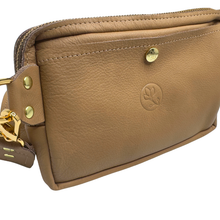 Load image into Gallery viewer, Bella Belt Bag In Mocha Mousse Leather | Upcycled GG Full Front