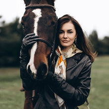 Load image into Gallery viewer, Signature - Stylized Equestrian Scarf in Black