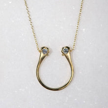 Load image into Gallery viewer, Charmed Horseshoe Necklace - Gold