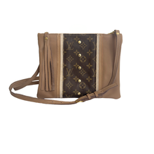 Load image into Gallery viewer, Caroline Crossbody Bag in Mocha Mousse Leather | Upcycled LV