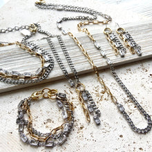 Load image into Gallery viewer, Mixed metal non tarnishing necklace edgy glam jewelry