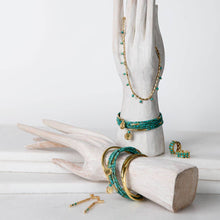 Load image into Gallery viewer, Prism - Turquoise Pave Horseshoe Earring