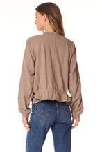 Load image into Gallery viewer, Cinched Hem Bomber Jacket in BLACK
