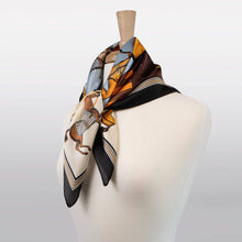 Load image into Gallery viewer, Signature - Stylized Equestrian Scarf in Black