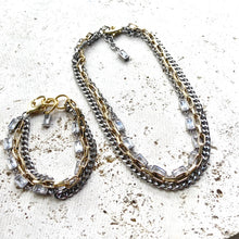 Load image into Gallery viewer, Mixed metal non tarnishing necklace edgy glam jewelry