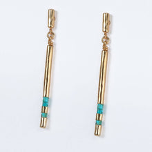 Load image into Gallery viewer, Prism - Turquoise Pave Horseshoe Earring