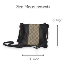 Load image into Gallery viewer, Caroline Crossbody In Black Leather | Upcycled Gucci