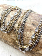 Load image into Gallery viewer, Mixed metal non tarnishing necklace edgy glam jewelry