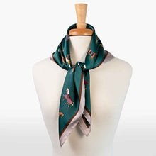 Load image into Gallery viewer, Hunt Club - Stylized Equestrian Scarf in Deep Teal
