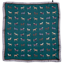 Load image into Gallery viewer, Hunt Club - Stylized Equestrian Scarf in Deep Teal