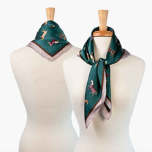 Load image into Gallery viewer, Hunt Club - Stylized Equestrian Scarf in Deep Teal