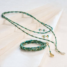 Load image into Gallery viewer, Keepsake Turquoise Stirrup Necklace - Gold
