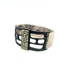Load image into Gallery viewer, Open Rectangle Leather Bracelet
