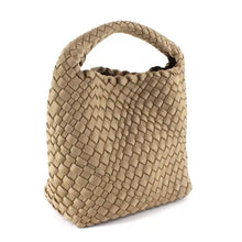 Load image into Gallery viewer, Small Nylon Woven Hobo Crossbody Bag with Cosmetic Pouch
