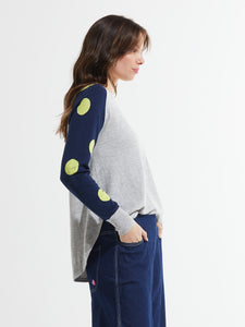 Zaket and Plover Spots and Stripes Sweater in Crema