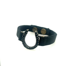 Load image into Gallery viewer, Skinny Horseshoe Leather Bracelet
