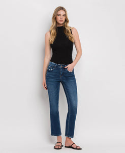 MID RISE ANKLE SLIM STRAIGHT JEANS F4999