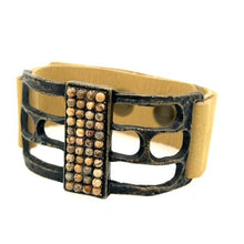 Load image into Gallery viewer, Open Rectangle Leather Bracelet
