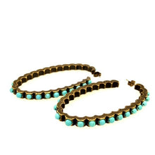Load image into Gallery viewer, Burnished Oval Hoop Earrings
