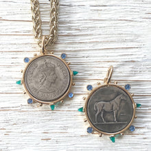 Load image into Gallery viewer, Queen Horse England Royal Family coin jewelry necklace
