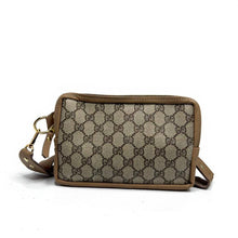 Load image into Gallery viewer, Bella Belt Bag In Mocha Mousse Leather | Upcycled GG Full Front
