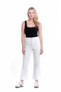 High Rise Demi Boot Jean In White