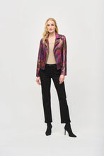 Load image into Gallery viewer, Foiled Print Faux Suede Jacket Joseph Ribkoff
