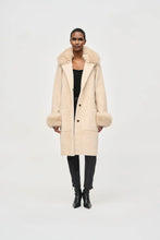 Load image into Gallery viewer, Feather Yarn and Faux Fur Sweater Coat by Jospeh Ribkoff
