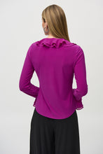 Load image into Gallery viewer, Silky Knit and Chiffon Fitted Top by Joseph Ribkoff
