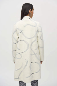 Abstract Jacquard Sweater Coat by Joseph Ribkoff