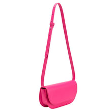 Load image into Gallery viewer, Inez Neon Pink Recycled Vegan Crossbody Bag
