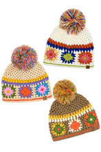 Load image into Gallery viewer, C.C Hand Made Crochet Pom Beanie Winter Hat
