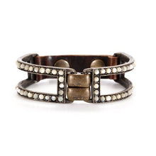 Load image into Gallery viewer, Double Sided Beaded Two Bar Bracelet
