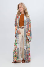 Load image into Gallery viewer, Mixed Floral Long Kimono Duster
