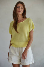 Load image into Gallery viewer, W1979 | Knit Sweater See Through Short Sleeve Pullover Top
