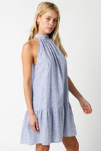 Load image into Gallery viewer, Denim Seersucker Ingrid Dress
