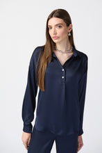 Load image into Gallery viewer, Satin Blouse in Navy
