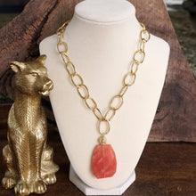 Load image into Gallery viewer, Statement Natural Stone Chain necklace
