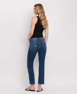 MID RISE ANKLE SLIM STRAIGHT JEANS F4999