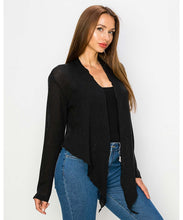 Load image into Gallery viewer, Knit Cropped Cardigan with Tit Front
