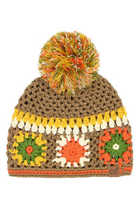 C.C Hand Made Crochet Pom Beanie Winter Hat